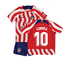 Atletico Madrid Angel Correa #10 kläder Barn 2022-23 Hemmatröja Kortärmad (+ korta byxor)